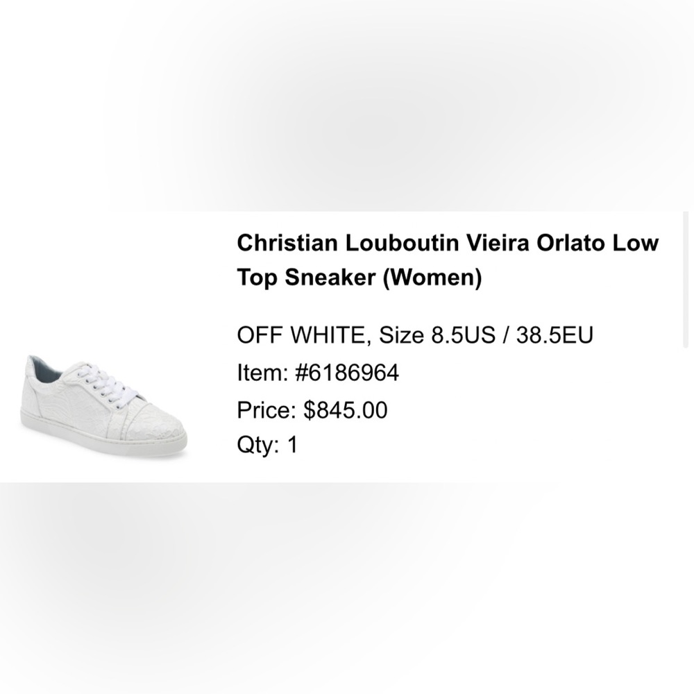 Louboutin sneakers, worn once